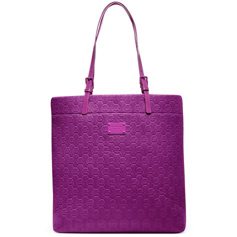 michael kors purple neoprene tote|michael kors purple totes.